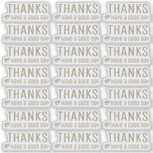 Merci et Bonne journée Stickers Transparent