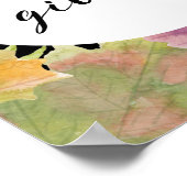 Merci et donner - Typographie Feuille - Poster (Coin)