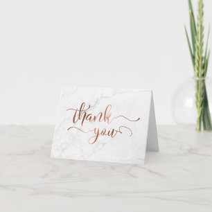 Merci et Marbre blanc de script Faux Copper Foil