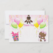 Merci ethnique de baby shower de petit gâteau de (Dos)