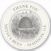 MERCI Étiquette avec Skep (Devant)