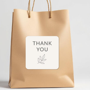 Merci Étiquette botanique minimaliste