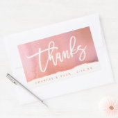 Merci Étiquette de Champagne au vin rose aquarelle (Enveloppe)