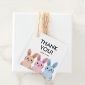 Merci étiquette de fête avec de mignons petits lap (En situation)