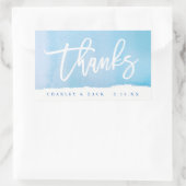 Merci Étiquette de vin Mini Champagne Aquarelle Bl (Sac)