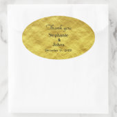 Merci Étiquette Gold Foil Mariage brillant Faveur (Sac)