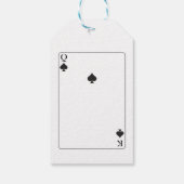 Merci Étiquette Mariage Jouer aux cartes pique K Q (Dos)