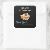 Merci Étiquette pour Café & Boulangerie petite ent (Sac)