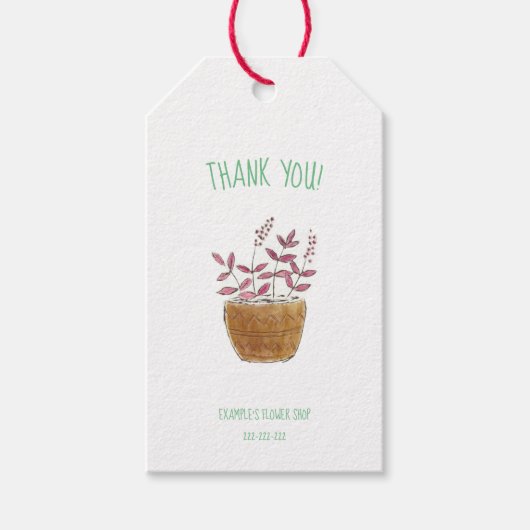 Merci ! étiquette pour fleuriste, fleuriste (Devant)