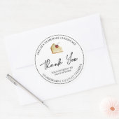 Merci Étiquette simple fait maison (Enveloppe)