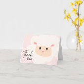 Merci Ewe - Carte de remerciements de jeu de mots (Fleur jaune)