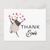 Merci Ewe Sheep avec carte postale Merci Red Heart (Devant)