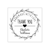 Merci fait à la main avec tampon en caoutchouc d'a (Impression)