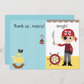Merci fait sur commande de garçon de pirate (Devant / Derrière)