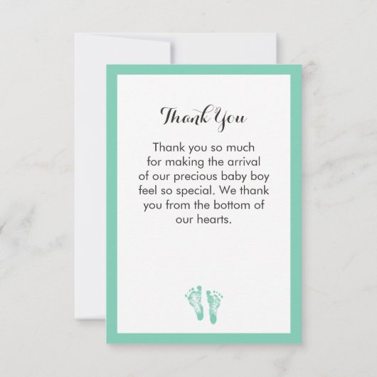 Merci fait sur commande mignon d'empreintes de pas (Dos)