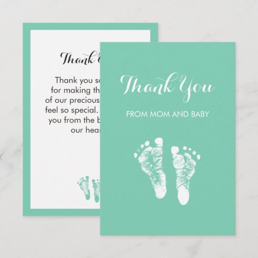 Merci fait sur commande mignon d'empreintes de pas (Devant / Derrière)