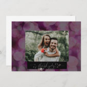 Merci Fancy Script Photo Buble Frame Card (Devant / Derrière)