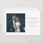 Merci fantastique| Mariage Photo Rose Gold Script (Dos)