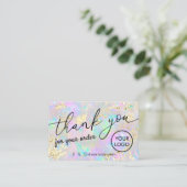 merci faux parties scintillant opal texture carte  (Debout devant)