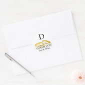 Merci Favor Sticker Monogramme D (Enveloppe)