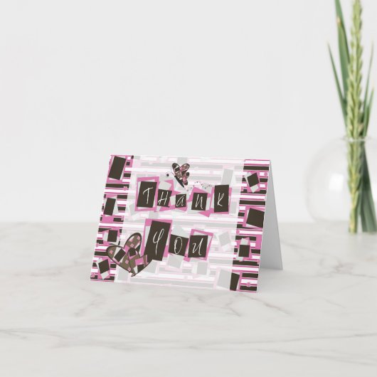 Merci féminin Brown rose rayé (Devant)