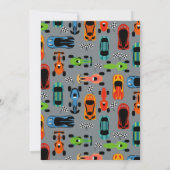 Merci Fête d'anniversaire de voiture de course pou (Dos)