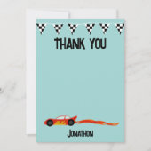 Merci Fête d'anniversaire de voiture de course pou (Devant)