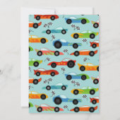 Merci Fête d'anniversaire de voiture de course pou (Dos)