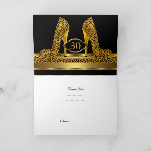 Merci fête d'anniversaire Leopard (Intérieur)