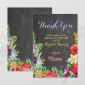 Merci Fête des mariées Chalk Aloha Luau Cartes (Devant / Derrière)