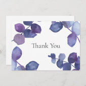 Merci Feuille d'Eucalyptus bleu violet (Devant / Derrière)