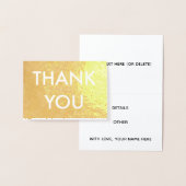 merci feuille d'or feuille d'argent carte (Affichage)