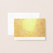 merci feuille d'or feuille d'argent carte (Derrière avec enveloppe)