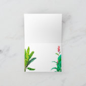 Merci Feuille vert et rouge Petit Carte pour notes (Intérieur)