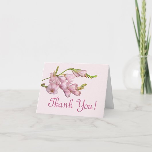 Merci ! Feuilles de verdure florale Cerise Rose (Devant)