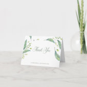 Merci feuillu d'aquarelle du vert | (Devant)