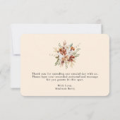 Merci Fleur sauvage Boho aquarelle (Dos)