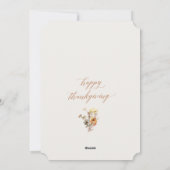 Merci Fleur sauvage Boho Thanksgiving Carte photo (Dos)