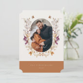 Merci Fleur sauvage Boho Thanksgiving Carte photo (Debout devant)