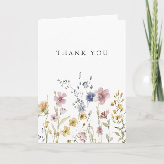 Merci Fleur sauvage Boho Watercolor (Devant)