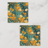 Merci fleur sauvage, carte de note - noir à l'inté (Devant / Derrière)