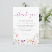 Merci fleur sauvage de Baby shower Floral (Debout devant)