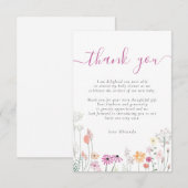 Merci fleur sauvage de Baby shower Floral (Devant / Derrière)