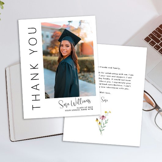 Merci fleur sauvage de la graduation photo