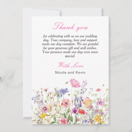 Merci fleur sauvage de printemps floral (Devant)