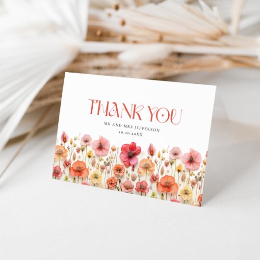 Merci Fleur sauvage Retro Pastel Pink Boho