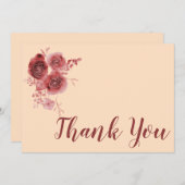 Merci fleurs bordeaux (Devant / Derrière)