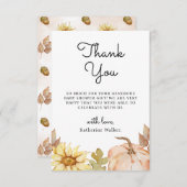 Merci Fleurs Citrouilles Baby shower d'automne (Devant / Derrière)