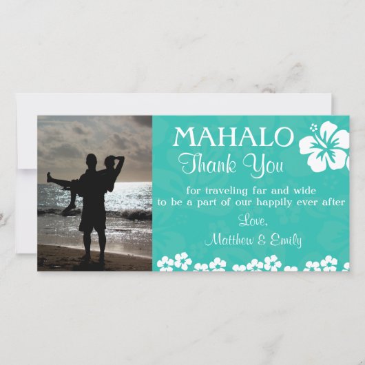 Merci Fleurs de plage Carte photo (Devant)