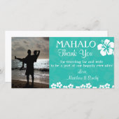 Merci Fleurs de plage Carte photo (Devant / Derrière)